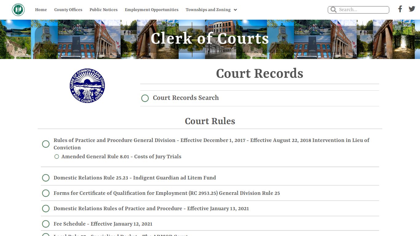 Clerk of Courts – Knox County, Ohio